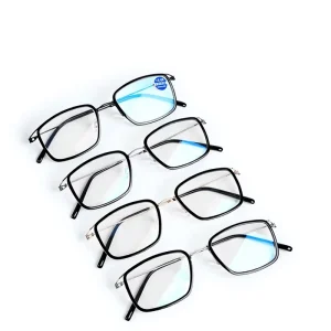 Blue-Light-Blocking Vintage Metal Reading Glasses for Men and Women