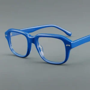 Blue Light Square Eyeglass Frames Vintage Acetate Optical Eyewear