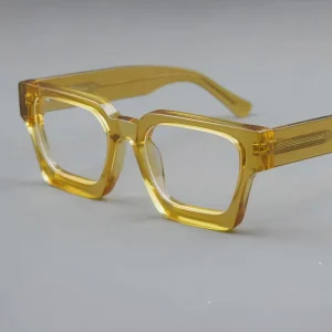 Board style Glasses Retro Frame Bold Square Design Non Prescription Eyeglass Frame Cross Border European American Style Punk