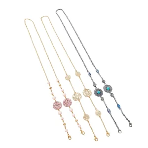 Bohemian-Style Metal Chain Hollow-Out Mask Lanyard Eyeglass Chain