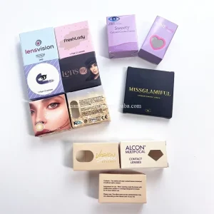 Brand Printed Custom Cosmetic Contact Lenses Packaging Beautiful Box for Contact Lenses