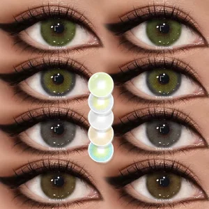 Brown Gray and Red Cosmetic Soft Colored Contact Lenses