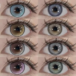 Brown Three-Tone Soft Contact Lenses 14.0mm Diameter 38% Water Content Two Pieces