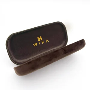 Brown Velvet Hard Shell Eyewear Case for Sunglasses and Travel