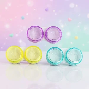 CHANXIN Disposable Plastic Hard Contact Lens Case DC 1201E Individual Pack Sterile Irregular Shape Solid Pattern Simple