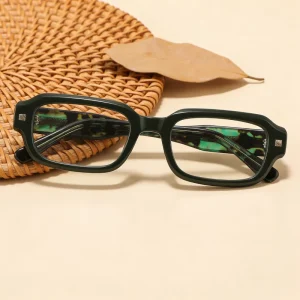 CONCHEN High Quality Square Eye Glasses Custom Logo Fashionable Acetate Eyewear Optical Men Eyeglasses Frames