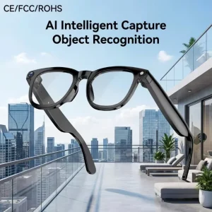 CY01 AI Smart Glasses with Object Recognition, 2K HD Video, Photography, WiFi and Audio
