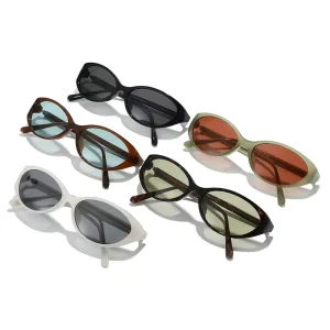 Candy-Colored Lens Cyberpunk Cat-Eye Sunglasses for Outdoor Use