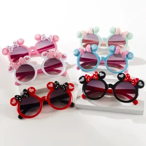 Cartoon Bow Children’s Sun Glasses Trendy Boys Girls Babies Kids Butterfly Frame Sunglasses