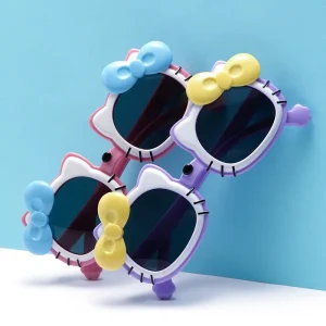 Cartoon Cat Silicone Polarized Sunglasses for Baby Girls