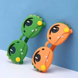 Cartoon Dinosaur Silicone Polarized Sunglasses for Children