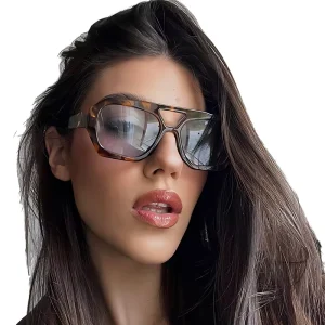 Casual Personality Sunglasses for Women PC Frame UV400 Lenses Outdoor Shade Sunglasses