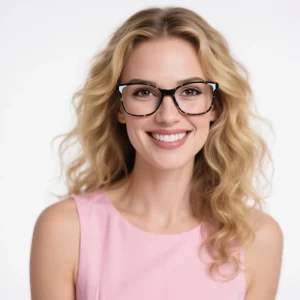 Cat Eye Acetate Prescription Eyeglass Frames with Blue Light Blocking for Women