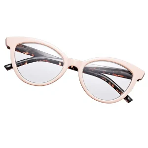 Cat-Eye Beige Reading Glasses