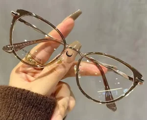 Cat Eye Blue Light Blocking Glasses PC Material Diamond Face Shape Frames