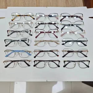 Cat Eye Metal Optical Frames Print Pattern Lightweight Women’s Eyeglasses