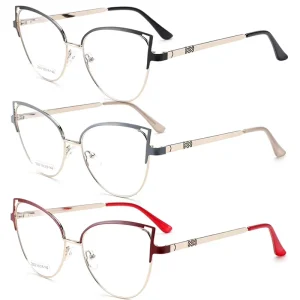 Cat-Eye Metal Prescription Optical Frames for Women and Men