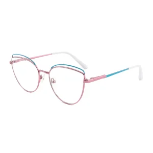 Cat Eye Replaceable Sunglasses Metal Optical Eyeglass Frames