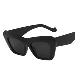 Cat-Eye Wide-Leg Triangle-Frame Sunglasses Gradient Full-Rim UV Protection 1pc