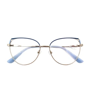 Cat Eye Women’s Optical Frame Glasses for Diamond Face Shapes with Anti Blue Light Blocking Lenses
