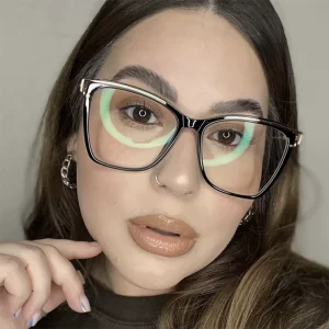 Cat’s-Eye Optical Eyeglass Frames with Anti-Blue-Light Protection for Women