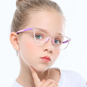 Child Rectangle Tr90 Silicon Kids Optical Frame Kids Blue Light Blocking Flexibility Glasses