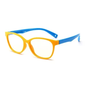 Child Trend PC Frame Kids Eyeglasses Gradient Lenses Smoke Color UV400 Protection Acrylic Lenses Unisex Metal Hinges 5003