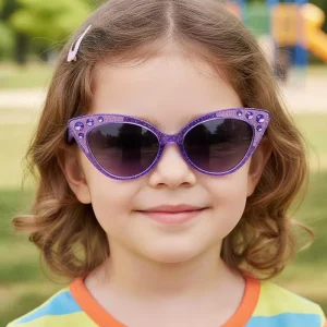 Children Sunglasses Fashion Cute Cat Eye Eyewear for Girl Boy Baby Kids Infant Shades Goggles Outdoor Anti glare Glasses