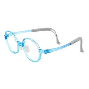 Children’s 50mm Unisex Full-Rim TR90 Eyeglass Frames with Silicone Nose Pads Transparent Resin Lenses Style 25835