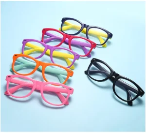Children’s Anti Blue Light Glasses with Cartoon Frame Blue Ray Blocking Eyewear for Computer Use Kids’ Protective Eyeglasses