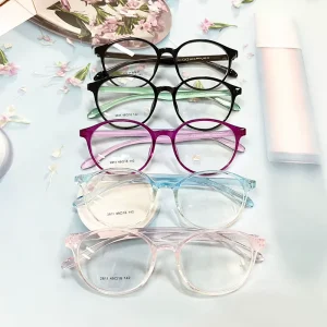 Children’s Glasses Manufacturer Custom TR90 Round Frame Anti Blue Light Transparent Spectacles Bicchieri Kids Eyewear