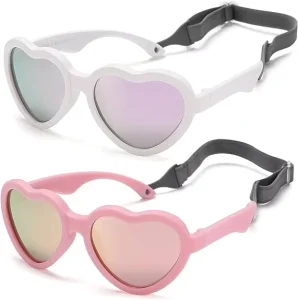 Children’s Heart-Shaped UV400 Sunglasses for Boys and Girls