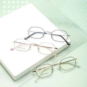 China Alloy Small Square Eye Glass Frames Ultra thin Metal Frame Wholesales Optical Eyewear Frame