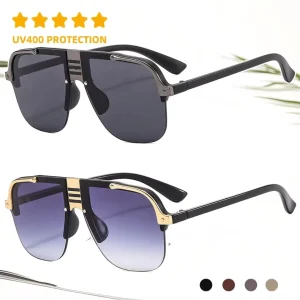 China Custom Sun Glasses Manufacturer Classic Aviation Oversized Square Gradient Lens Sunglasses for Men and Women