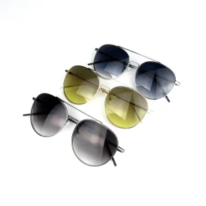 China Factory Double-Bridge Metal Frame Sunglasses for Women
