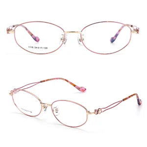 China Female Branded Eye Glass clear Metal Frames Design Frames Eyeglasses