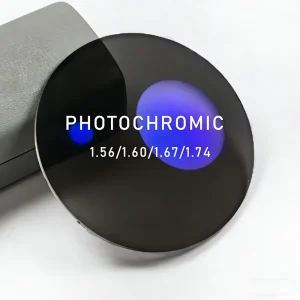 China Optical Lens Manufacturer 1.56 Photochromic Grey Blue Block UV420 HMC Optical Lenses