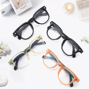 Classic Bold Acetate Optical Frames Blue-Light Blocking Glasses