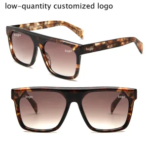 Classic Oversized Square Sunglasses Acetate Frame Nylon Lenses Multicolor Polarized
