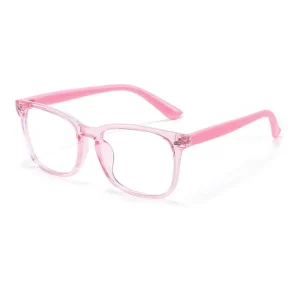 Classic PC-Frame Square Computer Glasses with UV400 Blue-Light Blocking Lenses for Kids