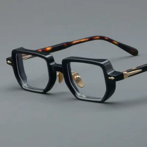 Classic Retro Acetate Eyewear Frames with Solid Pattern