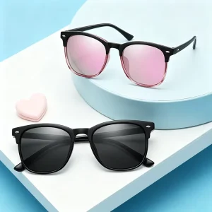 Classic Retro Half Frame Sunglasses Polarized Lenses Sunglasses Trendy Fashion Color Sunglasses Men Custom Logo