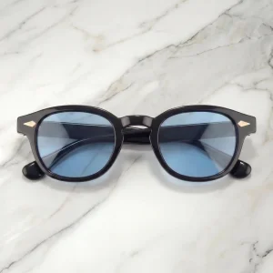Classic Retro Round Sunglasses Men Women Vintage Rivet PC Frame Ocean Lens Shades Luxury Brand Design Eyewear Logo Custom