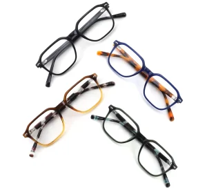 Classic Square Black Anti-Blue-Light Eyeglasses for Men and Women