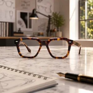 Classic Square Unisex Anti Blue Light Glasses Acetate Frame With High Transparent AC Lens All Match for Daily Wear