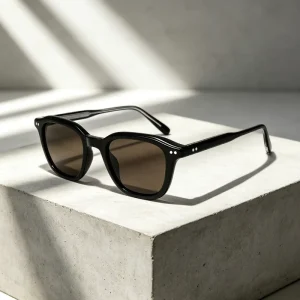 Classic Vintage Retro Rivet Sunglasses High Quality Black Acetate Sunglasses UV400 Protection with Non polarized Lens Unisex