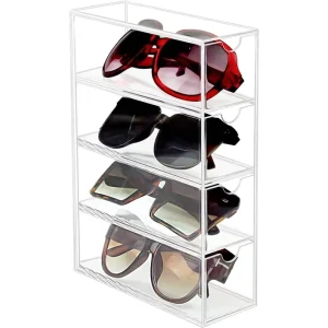 Clear Acrylic Eyewear Display Organizer for Sunglasses, Eyeglasses, Watches and Jewelry