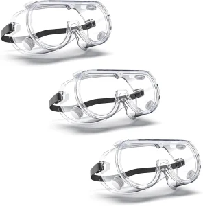 Clear Anti-Fog Anti-Splash Safety Goggles for Motorbike Riding and Construction Work