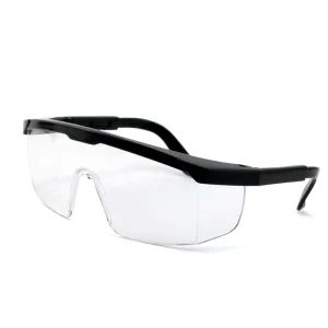 Clear Anti-Fog Safety Goggles Z87 Wide Vision with Adjustable Temples
