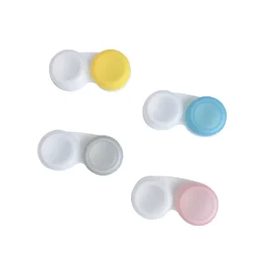 Clear Contact Lenses Case colorful portable custom logo contact lens partner case Lenses care case